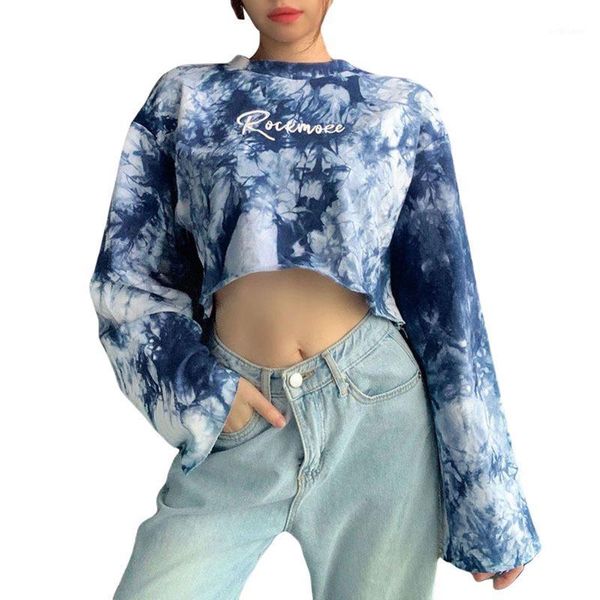 women's hoodies & sweatshirts women letter print tie-dye crop fashion long sleeve round neck for ladies, Black
women's hoodies & sweatshirts women letter print tie-dye crop fashion long sleeve round neck for ladies, Black