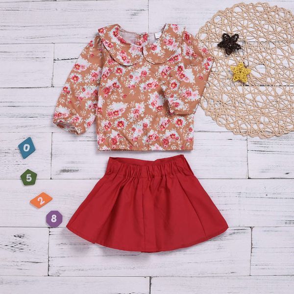 children's wear 2021 girls' spring and summer floral long sleeve ruffle solid slim skirt two piece set, White
children's wear 2021 girls' spring and summer floral long sleeve ruffle solid slim skirt two piece set, White