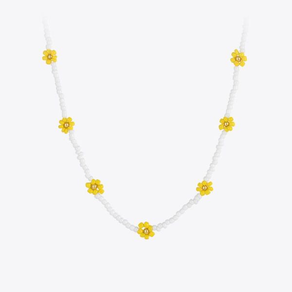 chains enfashion little yellow flowers necklace for women beaded necklaces gold choker fashion jewelry halloween colar feminino p3267, Silver
chains enfashion little yellow flowers necklace for women beaded necklaces gold choker fashion jewelry halloween colar feminino p3267, Silver
