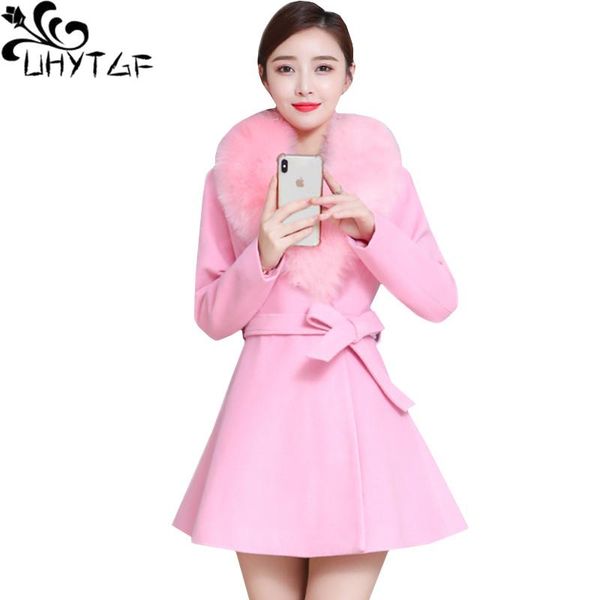 women's wool & blends uhytgf coat female 2021 luxury large fur collar elegant winter women double-breasted belt slim casual warm coats, Black
women's wool & blends uhytgf coat female 2021 luxury large fur collar elegant winter women double-breasted belt slim casual warm coats, Black