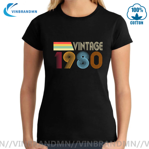 women's t-shirt novelty retro 80s clothing vintage 1980 t shirt women fashion in mother's birth day thanksgiving gift tee, White
women's t-shirt novelty retro 80s clothing vintage 1980 t shirt women fashion in mother's birth day thanksgiving gift tee, White