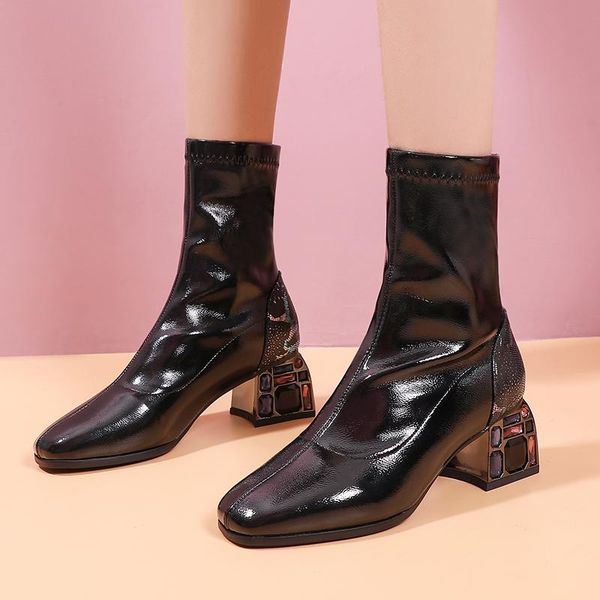 boots vogue square toe ankle autumn winter women comfortable low heel ladies shoes elastic black 34-43
boots vogue square toe ankle autumn winter women comfortable low heel ladies shoes elastic black 34-43