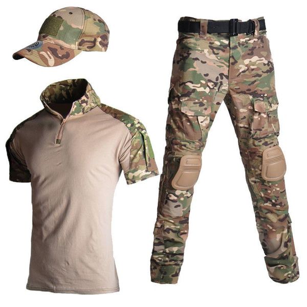 men's tracksuits camouflage suit short-sleeved summer frog tactics under the fan outdoor combat uniform training, Gray
men's tracksuits camouflage suit short-sleeved summer frog tactics under the fan outdoor combat uniform training, Gray