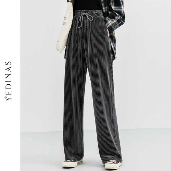 yedinas casual vlvet wide leg pants women autumn winter korean oversized plus size trousers streetwear office lady 210527, Black;white
yedinas casual vlvet wide leg pants women autumn winter korean oversized plus size trousers streetwear office lady 210527, Black;white