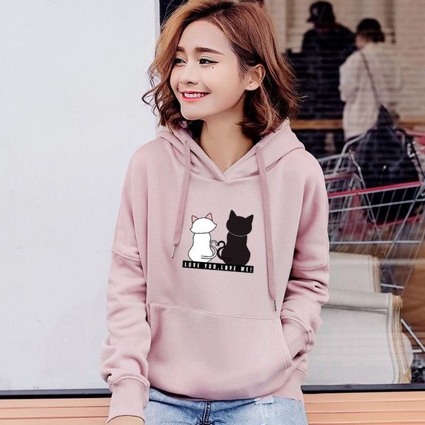 pink streetwear hoodie women's sweatshirt fall long sleeve hoodie harajuku hoodie cute cat print sweatshirt ladies sudadera mujer, Black
pink streetwear hoodie women's sweatshirt fall long sleeve hoodie harajuku hoodie cute cat print sweatshirt ladies sudadera mujer, Black