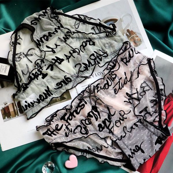 women's panties european and american girls net yarn female flocking letter bag hip temptation ladies briefs wholesale set, Black;pink
women's panties european and american girls net yarn female flocking letter bag hip temptation ladies briefs wholesale set, Black;pink