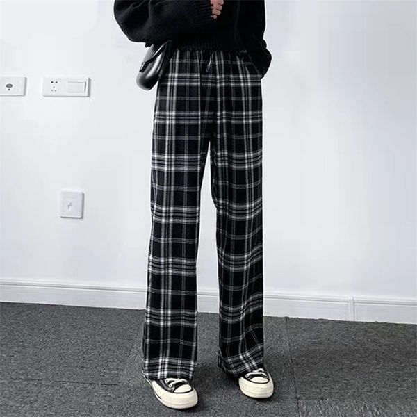 lucyever oversize 3xl plaid pants women retro casual loose wide leg trousers harajuku hip-hop all-match streetwear pants 211112, Black;white
lucyever oversize 3xl plaid pants women retro casual loose wide leg trousers harajuku hip-hop all-match streetwear pants 211112, Black;white