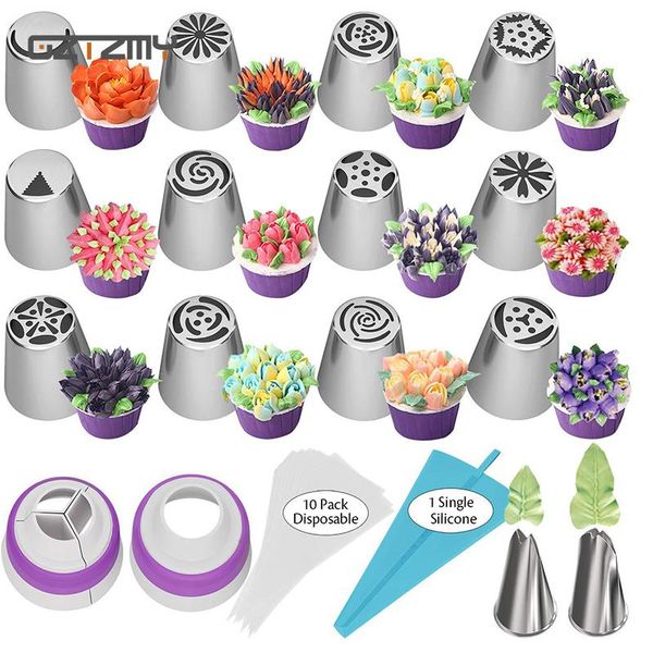 baking & pastry tools cake decorating 27/18/17/22/21/4pcs set russian tulip icing piping nozzles leaf tips bags for kitchen
baking & pastry tools cake decorating 27/18/17/22/21/4pcs set russian tulip icing piping nozzles leaf tips bags for kitchen