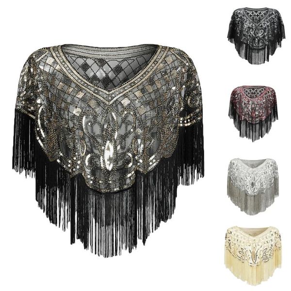 scarves women 1920s flapper tassel fringe shawl cover up gatsby party beaded sequins cape vintage mesh scarf wraps for evening dresses, Blue;gray
scarves women 1920s flapper tassel fringe shawl cover up gatsby party beaded sequins cape vintage mesh scarf wraps for evening dresses, Blue;gray