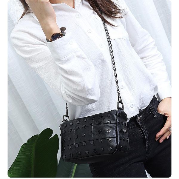 evening bags 2022 spring summer soft leather casual rivet tassel double-layer chain one-shoulder messenger bag
evening bags 2022 spring summer soft leather casual rivet tassel double-layer chain one-shoulder messenger bag