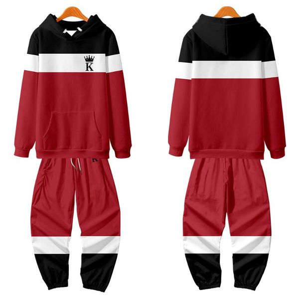 men's hoodies & sweatshirts long sleeve two piece set 2021 spring autumn red print pants sets casual tracksuits, Black
men's hoodies & sweatshirts long sleeve two piece set 2021 spring autumn red print pants sets casual tracksuits, Black