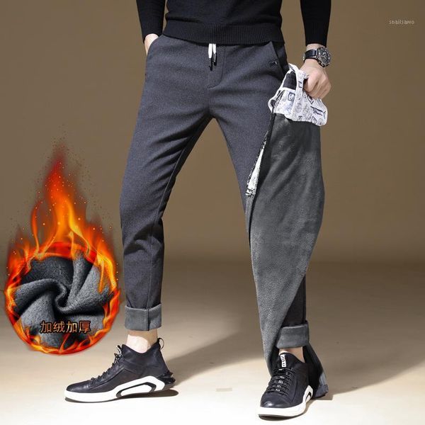 men's pants 2021 product made fall cultivate morality leisure trousers velvet thickening and fleece -20c, Black
men's pants 2021 product made fall cultivate morality leisure trousers velvet thickening and fleece -20c, Black