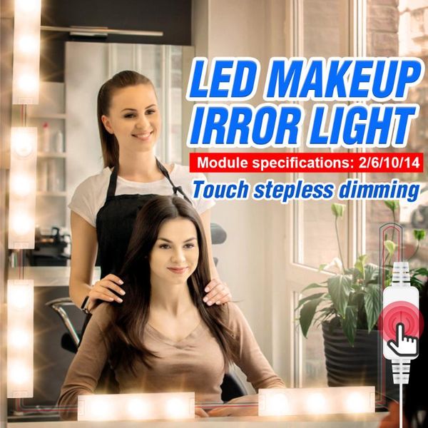 touch dimmable hollywood wall lamp led vanity mirror light 2 6 10 14 modules cosmetic light usb dc5v makeup lamp dressing table
touch dimmable hollywood wall lamp led vanity mirror light 2 6 10 14 modules cosmetic light usb dc5v makeup lamp dressing table