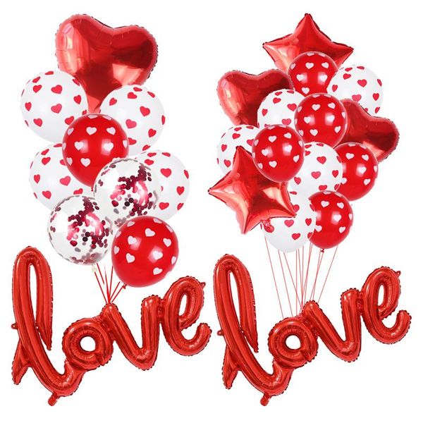 party decoration 12-17pcs red heart star balloons set confetti latex balloon wedding love air globos valentine's day gift baloon
party decoration 12-17pcs red heart star balloons set confetti latex balloon wedding love air globos valentine's day gift baloon