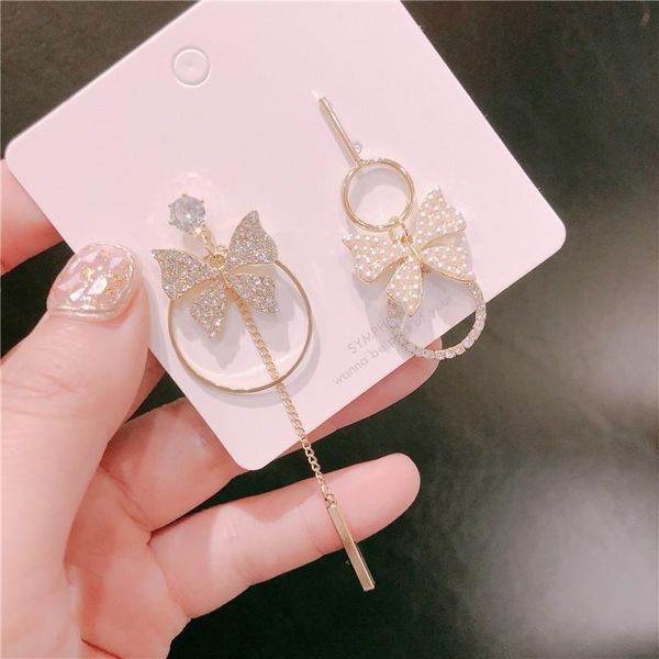 linmouge asymmetry new women's earring fashion korean bowknot round silver color tassel dangle female wedding jewelry ef166, Golden;silver
linmouge asymmetry new women's earring fashion korean bowknot round silver color tassel dangle female wedding jewelry ef166, Golden;silver