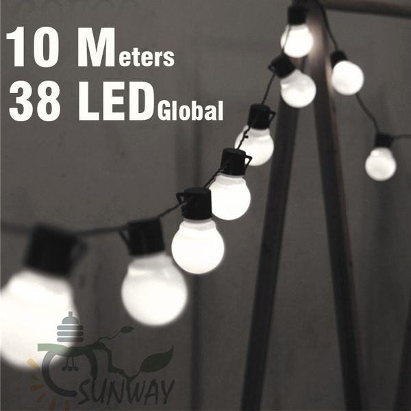 10m ed string ights with 38pcs g50 white gobe for indoor outdoor garden party patio decoration and connectabe pug incuded
10m ed string ights with 38pcs g50 white gobe for indoor outdoor garden party patio decoration and connectabe pug incuded