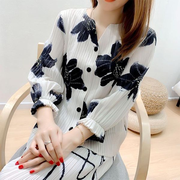 jacket women plus size spring autumn 2021 fashion printed miyake pleated v-neck three quarter sleeves large jackets women's, Black;brown
jacket women plus size spring autumn 2021 fashion printed miyake pleated v-neck three quarter sleeves large jackets women's, Black;brown