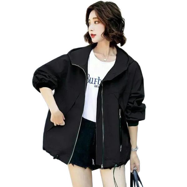 women's trench coats 2021 jacket coat autumn long sleeve windbreaker female hooded overcoat casual bf tooling loose ladies jackets a657, Tan;black
women's trench coats 2021 jacket coat autumn long sleeve windbreaker female hooded overcoat casual bf tooling loose ladies jackets a657, Tan;black
