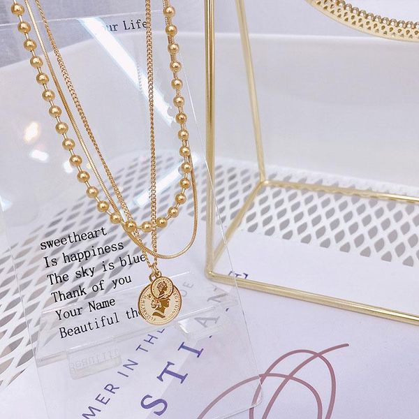 chains bunta vintage pendant necklace luxury k golden multi-layered queen exquisite chain choker three sets glamour accessories, Silver
chains bunta vintage pendant necklace luxury k golden multi-layered queen exquisite chain choker three sets glamour accessories, Silver