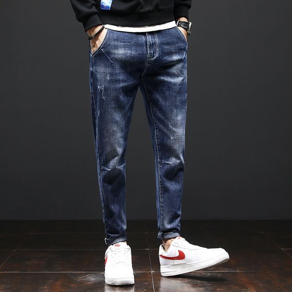 2021 men new thin right stretch male streetwear blue casual denim broek mode men's jeans brand
2021 men new thin right stretch male streetwear blue casual denim broek mode men's jeans brand