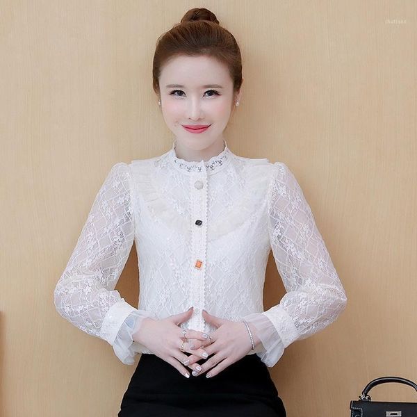 autumn lace shirt fashion long sleeve blouse ol hollow ladies office shirts blusa feminina women's blouses &, White
autumn lace shirt fashion long sleeve blouse ol hollow ladies office shirts blusa feminina women's blouses &, White