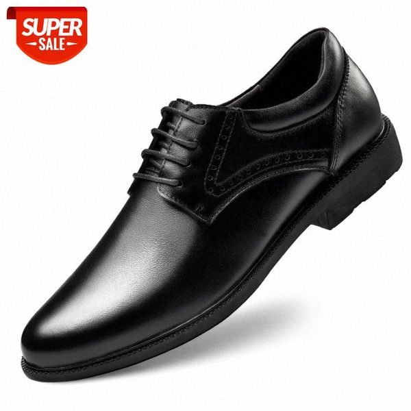 men's autumn casual shoes increase in fashion thick-soled black business leather male british #q90b
