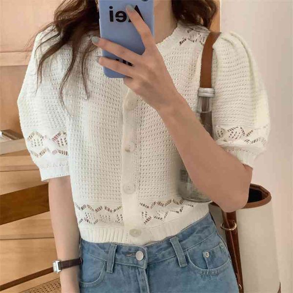 women's sweaters summer french vintage gentle 2021 hollow out high waist basic soft outwear short casual knitted coat k953, White;black
women's sweaters summer french vintage gentle 2021 hollow out high waist basic soft outwear short casual knitted coat k953, White;black