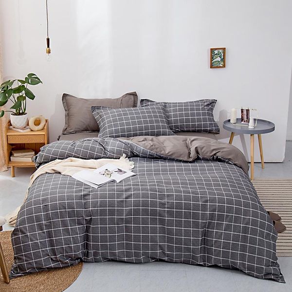 bedding sets simple ab-side grey plaid 100% pure cotton set for bedclothes pillowcase warm soft home bedroom beddengoed kit
bedding sets simple ab-side grey plaid 100% pure cotton set for bedclothes pillowcase warm soft home bedroom beddengoed kit