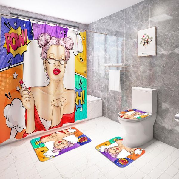 shower curtains fashion girl print curtain waterproof bathroom cartoon non-slip absorbent bath mat carpet toilet cover rug set home decor
shower curtains fashion girl print curtain waterproof bathroom cartoon non-slip absorbent bath mat carpet toilet cover rug set home decor