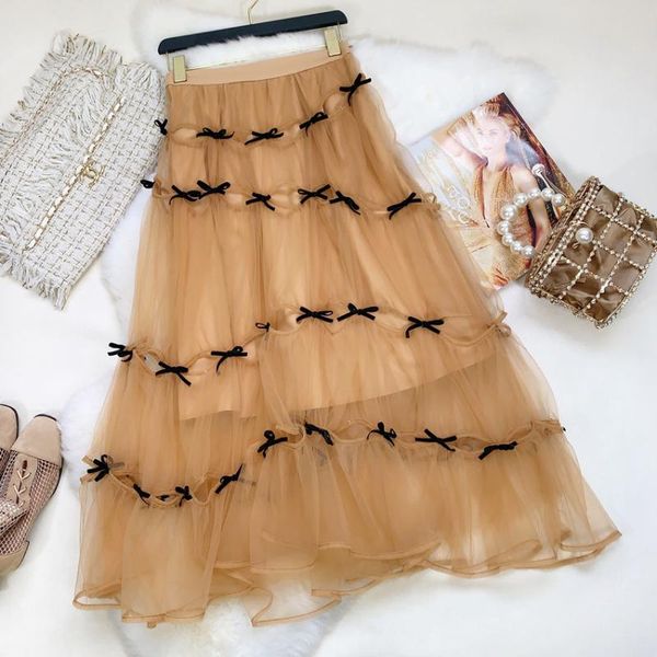 skirts 2021 handmade pleated velvet bow big swing was thin and high waist mesh skirt, Black
skirts 2021 handmade pleated velvet bow big swing was thin and high waist mesh skirt, Black