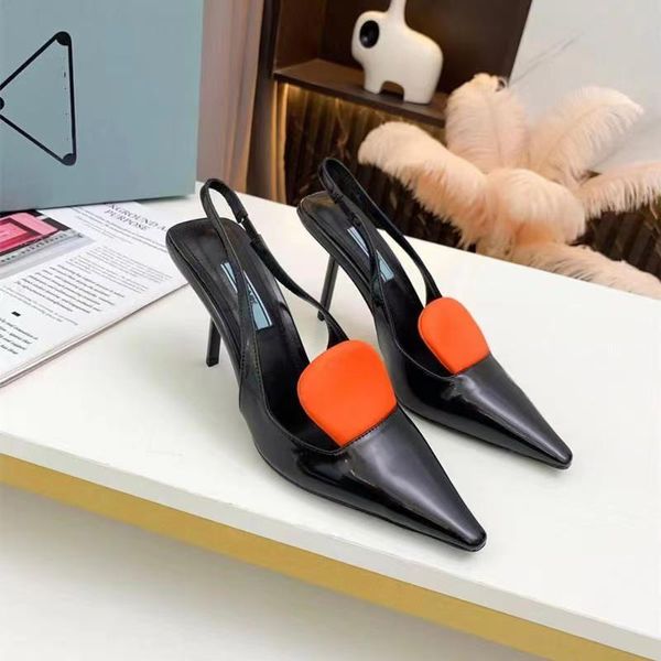 dress shoes pointed toe sandals women high heels back strap genuine leather summer design designer woman shoe, Black
dress shoes pointed toe sandals women high heels back strap genuine leather summer design designer woman shoe, Black
