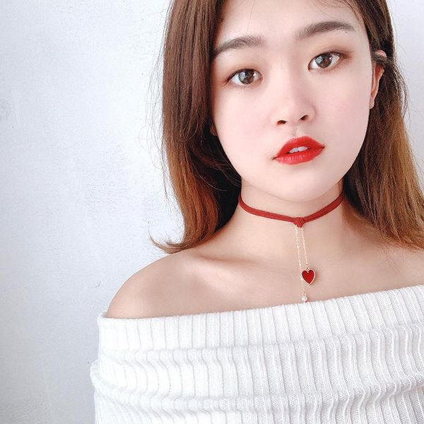 pendant necklaces simple temperament necklace fashion ladies velvet soft adjustable length double lock red and black, Silver
pendant necklaces simple temperament necklace fashion ladies velvet soft adjustable length double lock red and black, Silver
