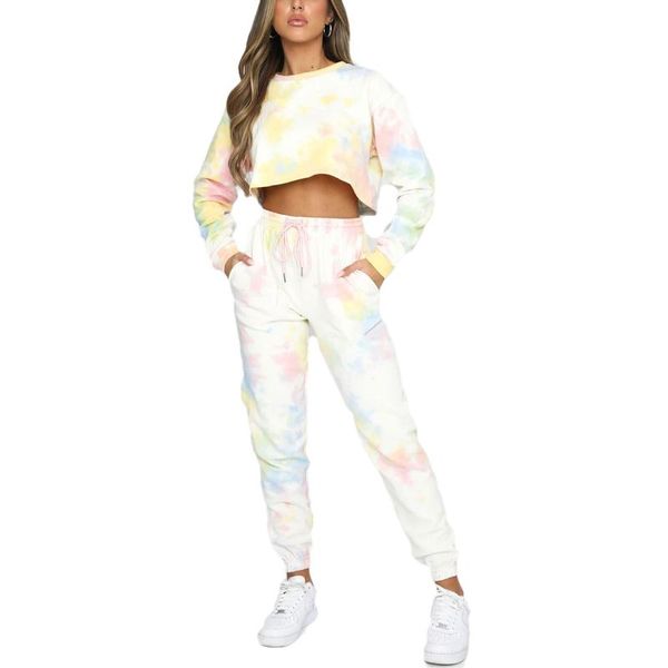gym clothing 2 pcs women tie-dye long suit printed round neck sleeve pullover and drawstring trouser s-xxl, White;black
gym clothing 2 pcs women tie-dye long suit printed round neck sleeve pullover and drawstring trouser s-xxl, White;black