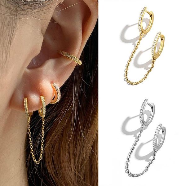 hoop & huggie 925 silver ear buckle clear zircon chain huggies 2021 two circle hoops safety round rock punk jewelry for european fine jewels, Golden;silver
hoop & huggie 925 silver ear buckle clear zircon chain huggies 2021 two circle hoops safety round rock punk jewelry for european fine jewels, Golden;silver