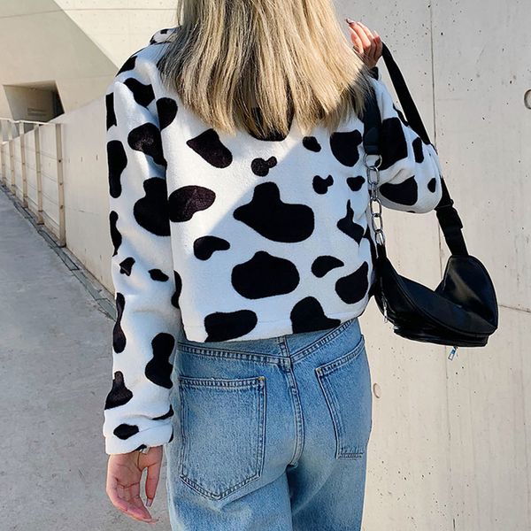 2021 new autumn winter warm faux fur jacket elegant cow print teddy female cropped harajuku coat fashion outwear k2gv, Black
2021 new autumn winter warm faux fur jacket elegant cow print teddy female cropped harajuku coat fashion outwear k2gv, Black
