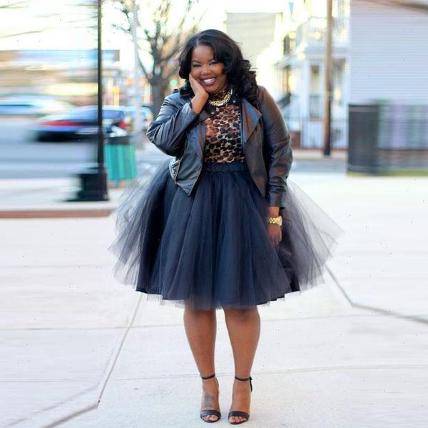 fashion street style plus size tulle skirt a line knee length puffy tutu skirt spring autumn skirts women, Black
fashion street style plus size tulle skirt a line knee length puffy tutu skirt spring autumn skirts women, Black