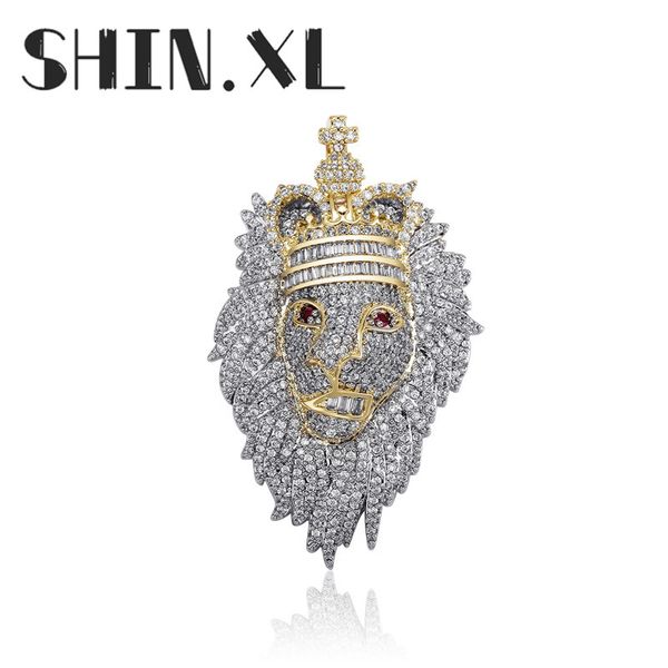 iced out zircon king crown lion head necklace pendant gold silver plated mens hip hop jewelry gift
iced out zircon king crown lion head necklace pendant gold silver plated mens hip hop jewelry gift