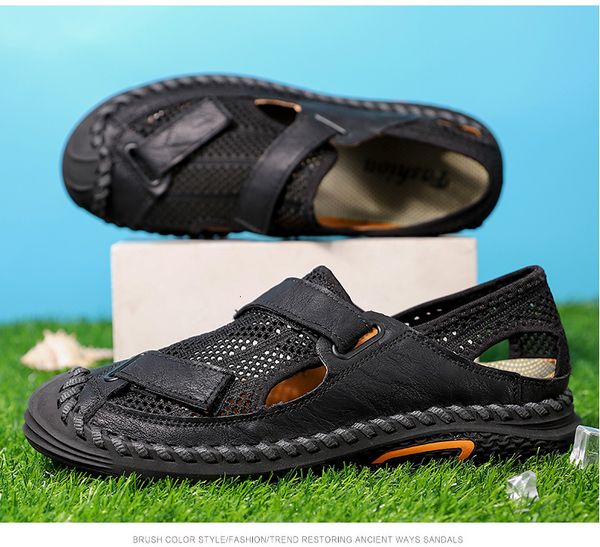 slippers summer business casual comfortable men's sandals men mesh shoes outdoor beach breathable wading k6sj, Black
slippers summer business casual comfortable men's sandals men mesh shoes outdoor beach breathable wading k6sj, Black