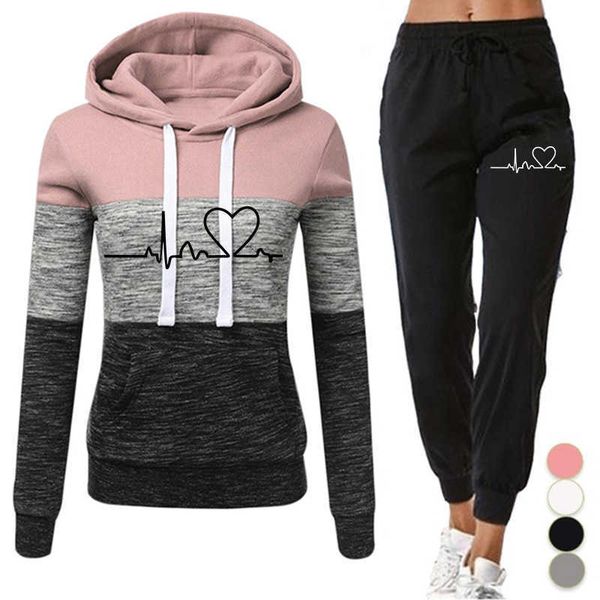 women tracksuit 2 pieces set winter hoodies+pants set patchwork pullover sweatshirt female sport suit outfits for woman clothing 210929, White
women tracksuit 2 pieces set winter hoodies+pants set patchwork pullover sweatshirt female sport suit outfits for woman clothing 210929, White