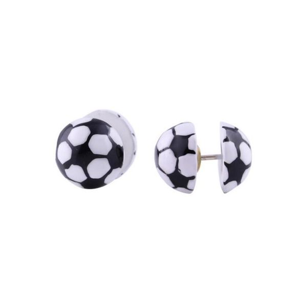 stud csxjd enamel glaze personality creative double-sided football earrings male and women wild, Golden;silver
stud csxjd enamel glaze personality creative double-sided football earrings male and women wild, Golden;silver