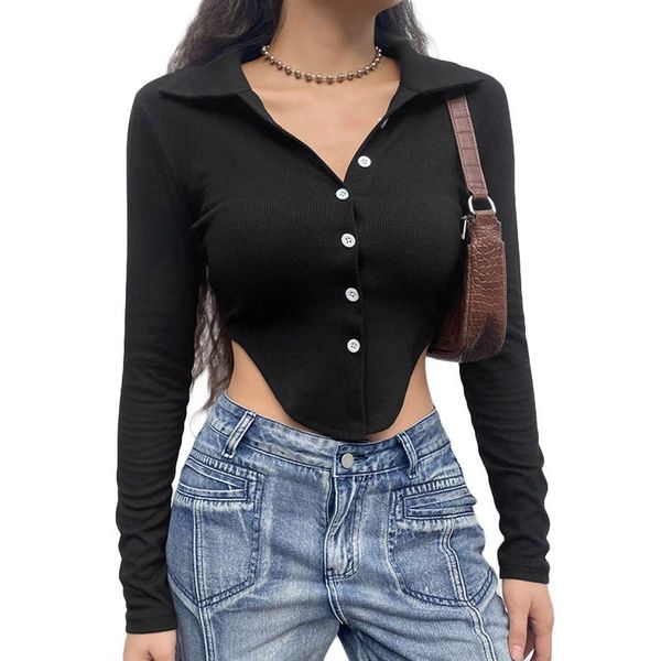 women's t-shirt 2021 ladies autumn midriff-baring , leisure style solid color lapel single-breasted long sleeve slim base shirt, White
women's t-shirt 2021 ladies autumn midriff-baring , leisure style solid color lapel single-breasted long sleeve slim base shirt, White