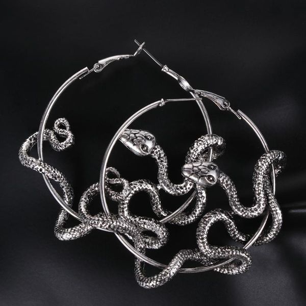 hoop & huggie 2021 trend black gothic jewelry serpent earrings snake circle women party accessories unusual piercing ear rings, Golden;silver
hoop & huggie 2021 trend black gothic jewelry serpent earrings snake circle women party accessories unusual piercing ear rings, Golden;silver