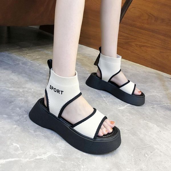 sandals fashion for women ladies summer platform casual shoes slip-on female soft knitted upper thick bottom sandalias, Black
sandals fashion for women ladies summer platform casual shoes slip-on female soft knitted upper thick bottom sandalias, Black