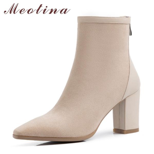 boots meotina high heel ankle women shoes pointed toe block heels zipper ladies short autumn female footwear apricot 43, Black
boots meotina high heel ankle women shoes pointed toe block heels zipper ladies short autumn female footwear apricot 43, Black
