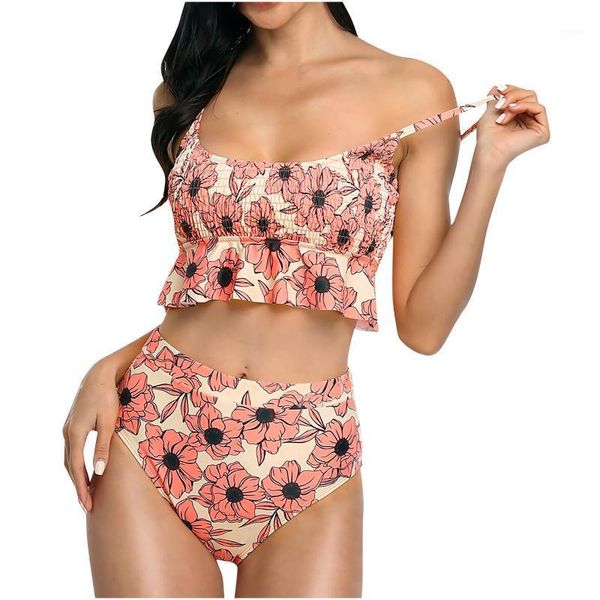 girly style ruffles tankini bikini set women summer floral print high waist push up padded swimsuit beach biquini women's swimwear, White;black
girly style ruffles tankini bikini set women summer floral print high waist push up padded swimsuit beach biquini women's swimwear, White;black