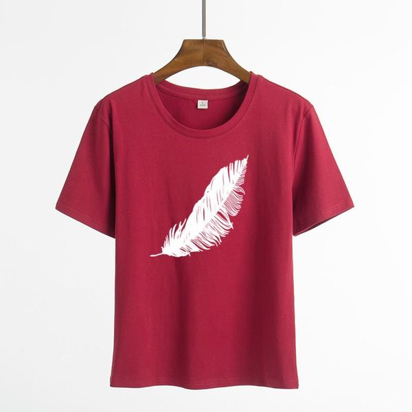 women's t-shirt 2021 fashion casual harajuku t shirt women feather print loose o neck short sleeve elastic stretched summer home ladies, White
women's t-shirt 2021 fashion casual harajuku t shirt women feather print loose o neck short sleeve elastic stretched summer home ladies, White