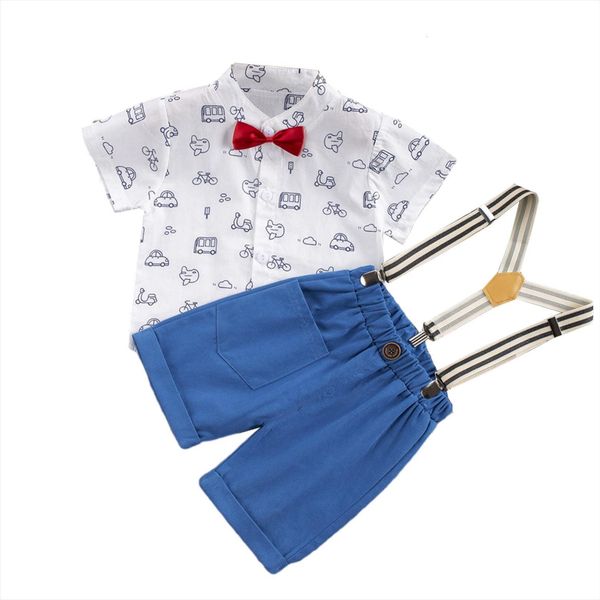 summer little boys shirt shorts set, toddlers car printing short sleeve stand collar bow tie suspender trousers, White
summer little boys shirt shorts set, toddlers car printing short sleeve stand collar bow tie suspender trousers, White