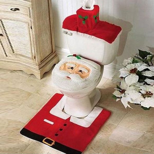 toilet seat covers 3pcs christmas & cover santa claus bathroom mat xmas decor rug home decoration
toilet seat covers 3pcs christmas & cover santa claus bathroom mat xmas decor rug home decoration
