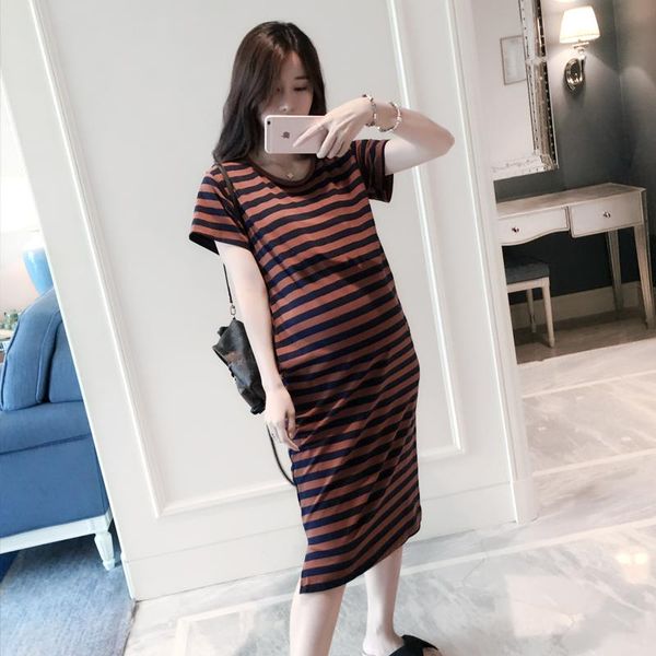 maternity dresses 9941# dress summer stripe color block cotton short sleeves loose stylish pregnant women mom, White
maternity dresses 9941# dress summer stripe color block cotton short sleeves loose stylish pregnant women mom, White