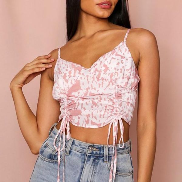 women's tanks & camis pink leopard print irregular camisoles women drawstring lace-up pleated crop v-neck sling corset slim female tan, White
women's tanks & camis pink leopard print irregular camisoles women drawstring lace-up pleated crop v-neck sling corset slim female tan, White